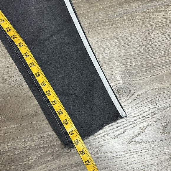 MOTHER The Shaker Prep Fray in Dear Mr. Black Racer Jeans Sz 28 - Picture 12 of 13